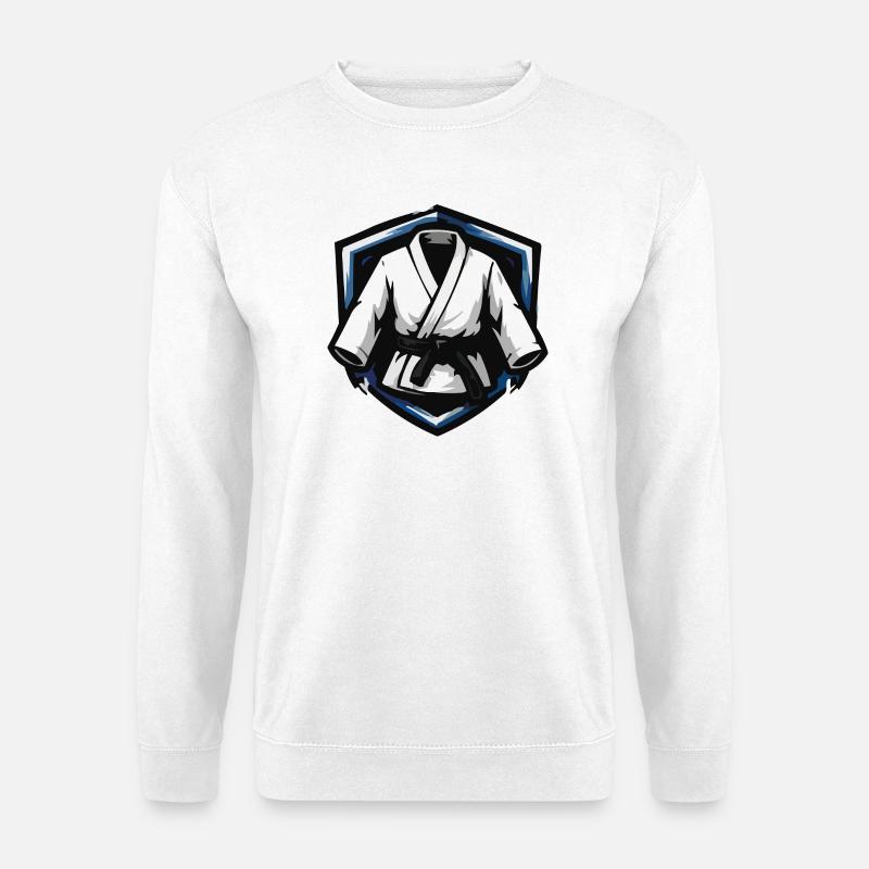 Martial Arts Gi Shield Emblem - Unisex Sweatshirt - white