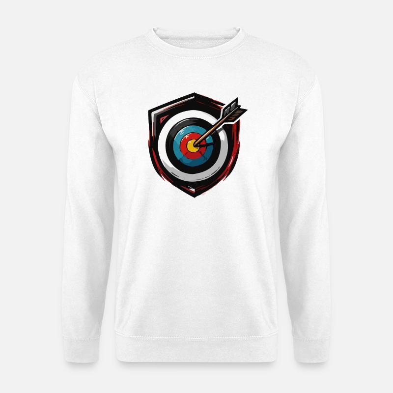 Arrow hits centre Bullseye - Unisex Sweatshirt - white