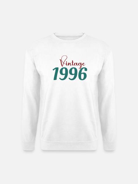 30 Year Retro 70s Tee Born 1996 - Unisex Sweatshirt - white