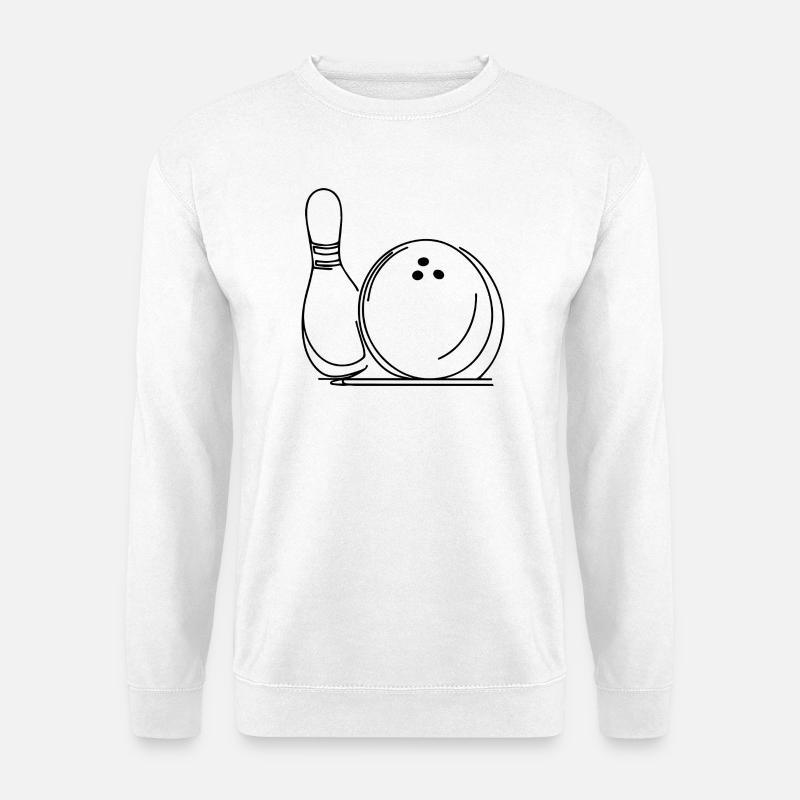 Bowling ball and pin - Unisex Sweatshirt - white