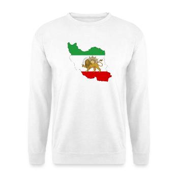 Unisex The Lion & Sun flag, Persia, Iran - Unisex Sweatshirt - white - Front