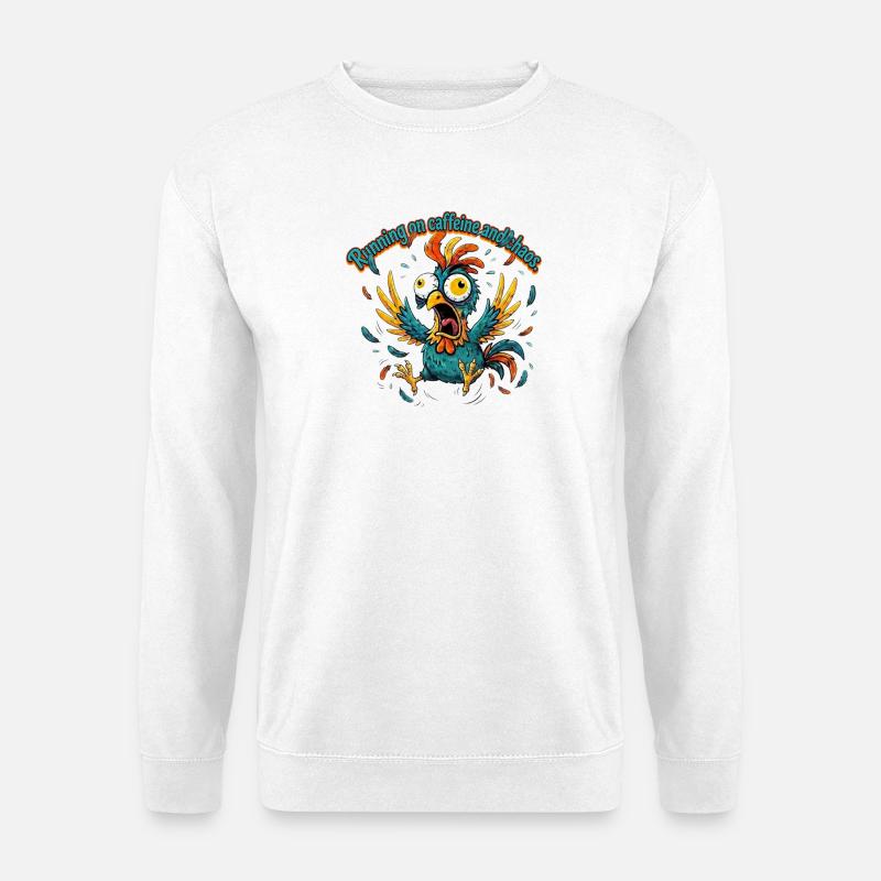 Coffee and chaos tap design - Unisex Sweatshirt - white