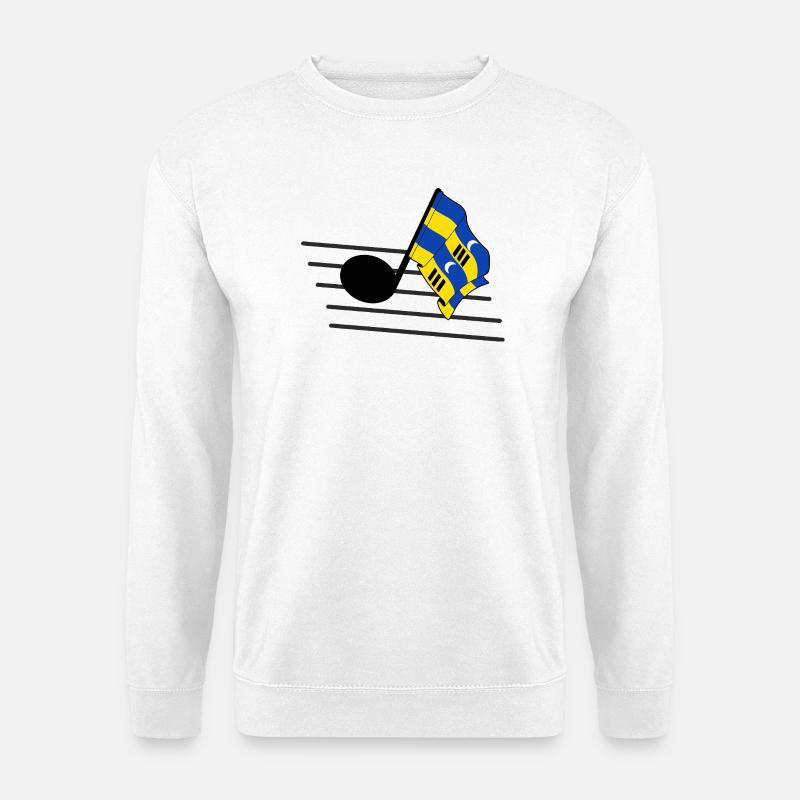 Ameland Music Flag – Insel-Vibes - Unisex Pullover - Weiß