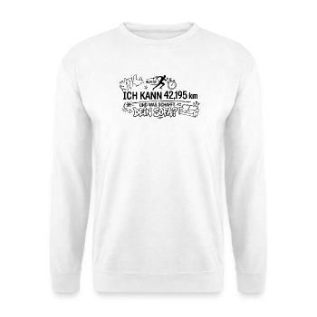 Ich kann 42,195km - Unisex Pullover - Weiß - Vorne