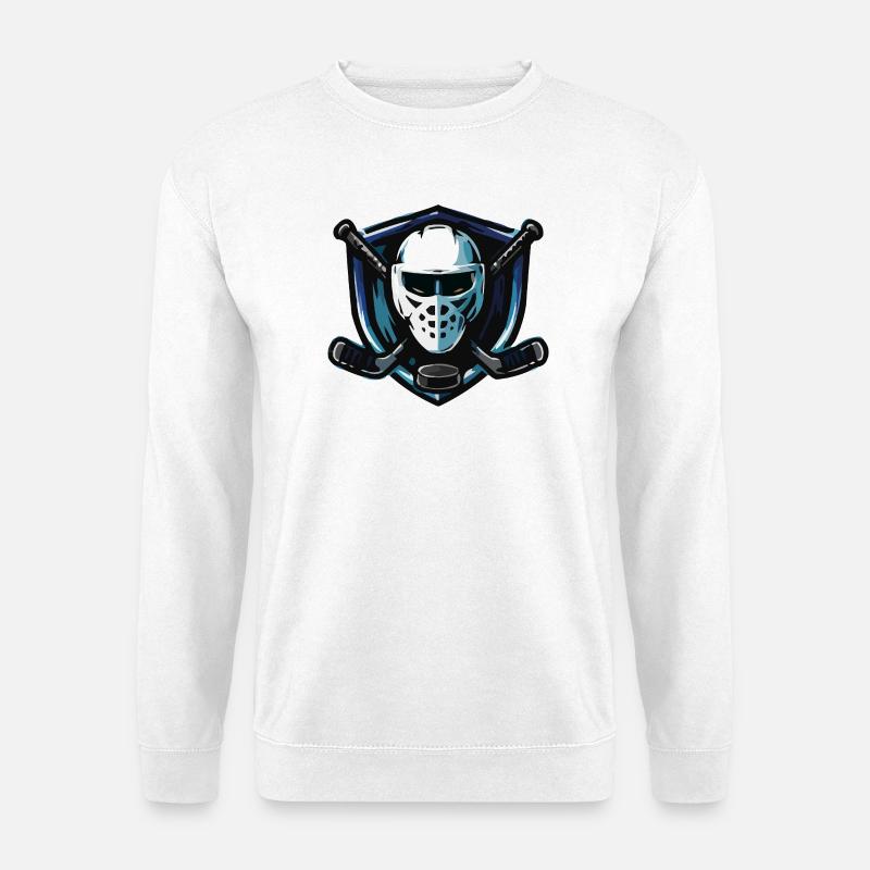 Eishockey Maske Wappen - Unisex Pullover - Weiß