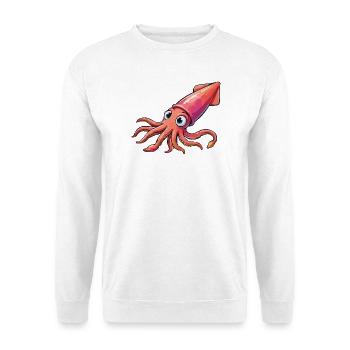 Dessin animé Calamar - Sweat-shirt Unisexe - blanc - Devant