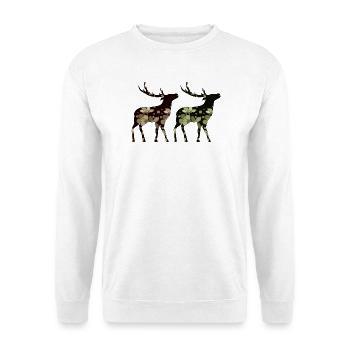 Cerf - Sweat-shirt Unisexe - blanc - Devant