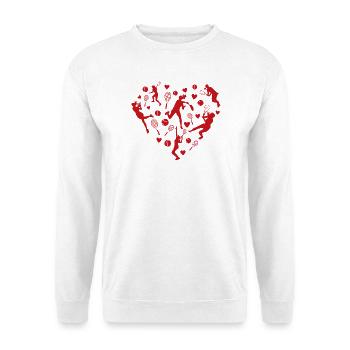 Silhouettes de cœurs de tennis - Sweat-shirt Unisexe - blanc - Devant