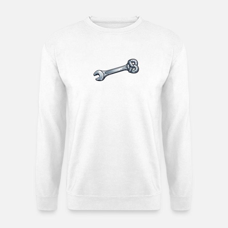 Pretzel Adjustable Wrench - Unisex Sweatshirt - white