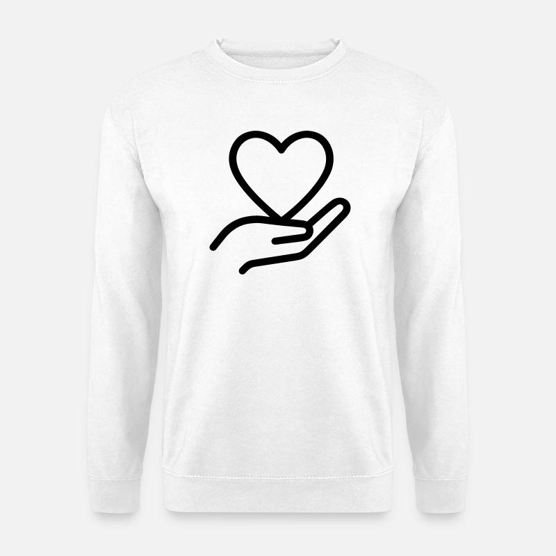 Hand Heart - Unisex Sweatshirt - white