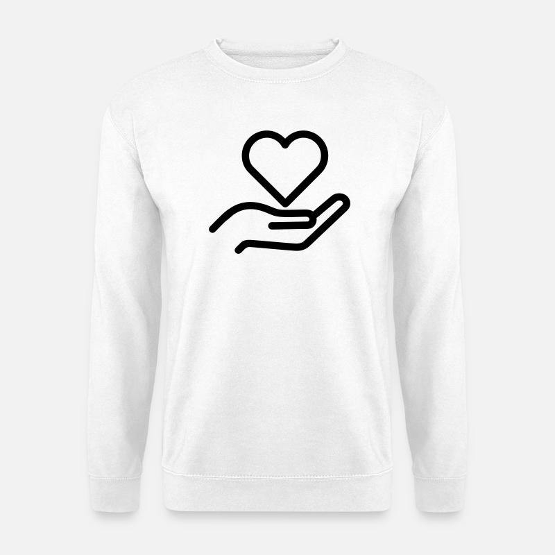 Hand Heart - Unisex Sweatshirt - white