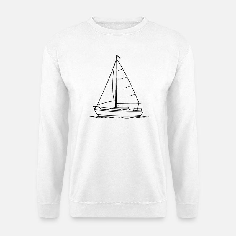 Segelboot - Unisex Pullover - Weiß