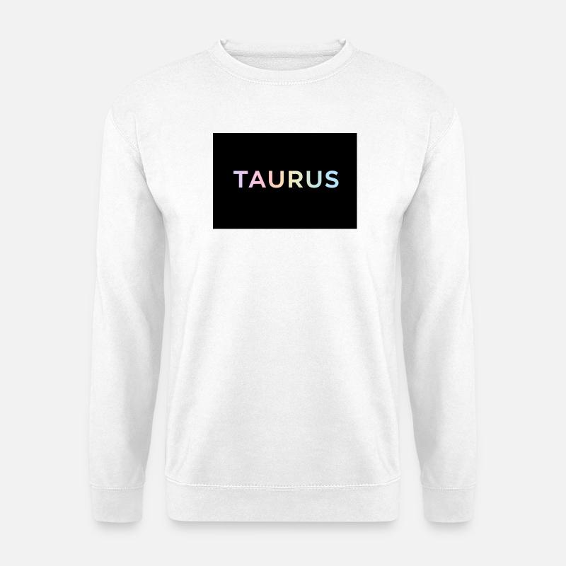 Taurus Gradient Typography - Unisex Sweatshirt - white