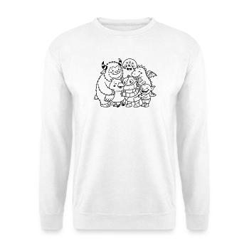 monstres mignons - Sweat-shirt Unisexe - blanc - Devant