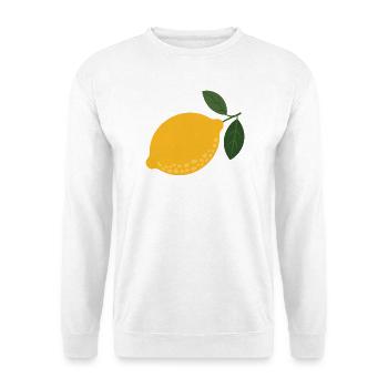 Goldene Zitronen-Skizze - Unisex Pullover - Weiß - Vorne