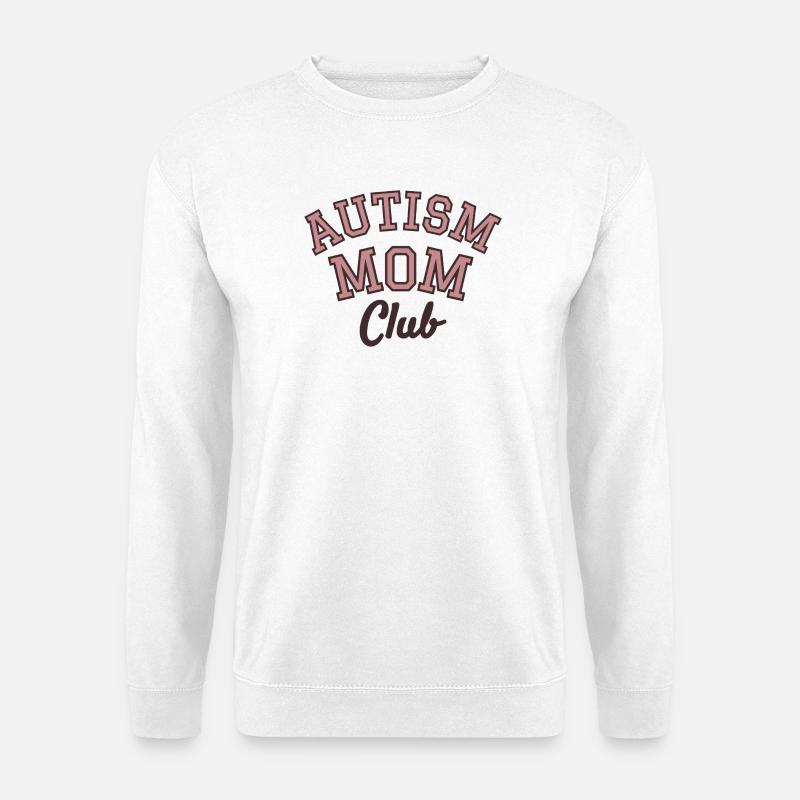 Autism Mom Club Retro Varsity Design - Unisex Pullover - Weiß