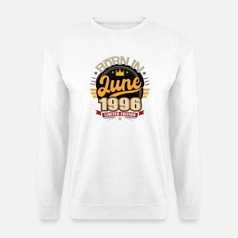 Born in June 1996 - Unisex Sweatshirt - white