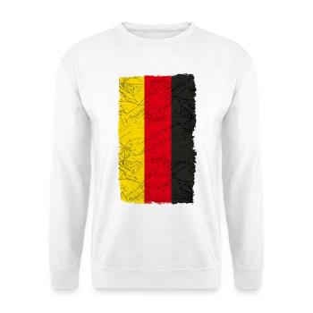 Germany Flag Grunge Football Fan Shirt - Unisex Sweatshirt - white - Front