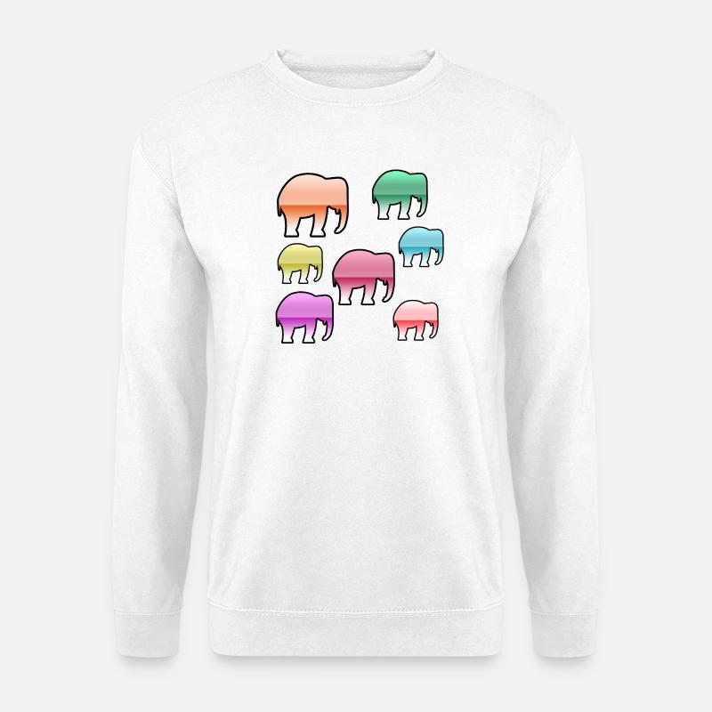 Éléphants - Sweat-shirt Unisexe - blanc