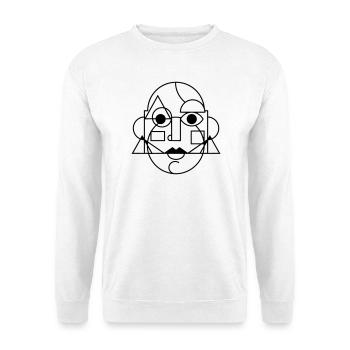 Visage d’art abstrait - Sweat-shirt Unisexe - blanc - Devant
