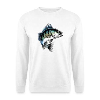 Illustration du poisson dynamique Jumping Perch - Sweat-shirt Unisexe - blanc - Devant