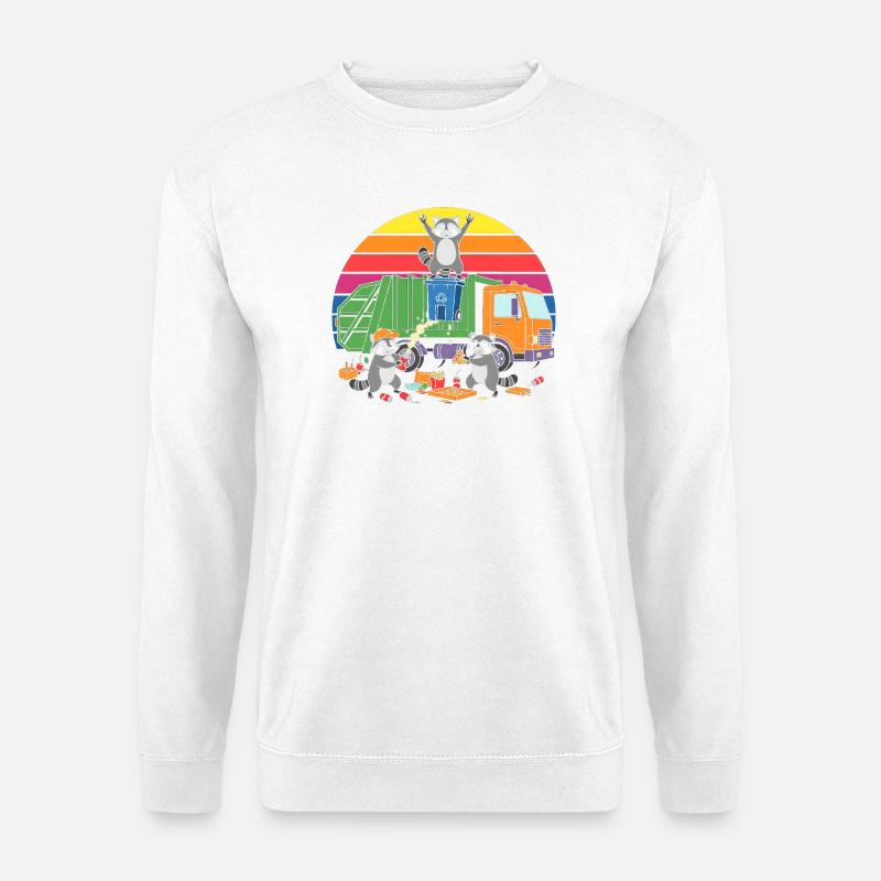 Recycling-Räuber im Regenbogen - Unisex Pullover - Weiß