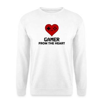 gamer_from_the_heart_002 - Unisex Sweatshirt - white - Front