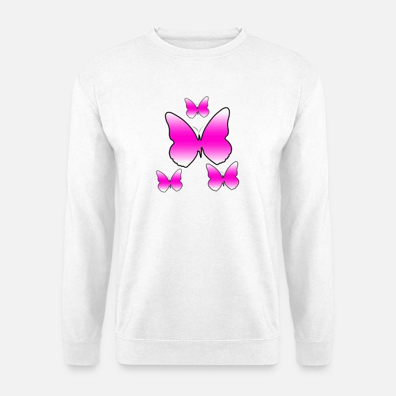 Schmetterlinge - Unisex Pullover - Weiß