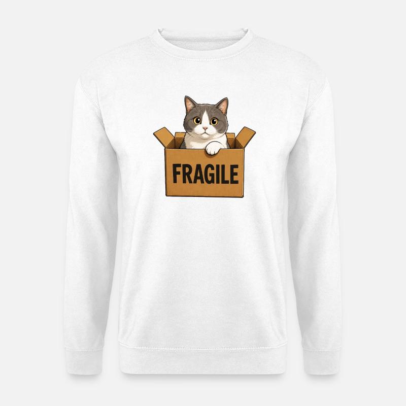 Cat in a box - Unisex Sweatshirt - white