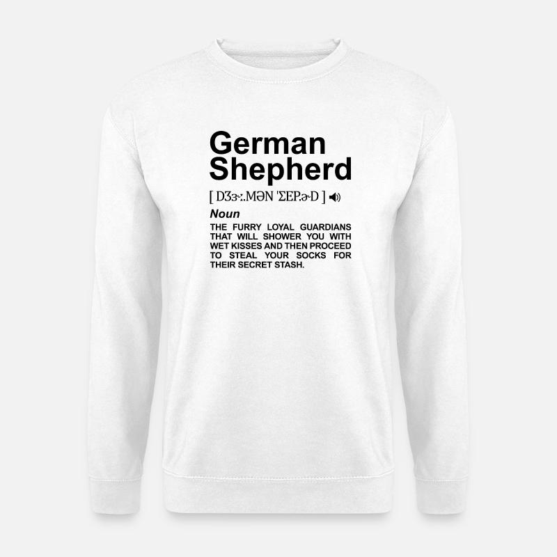 Deutscher Schäferhund Bedeutung - Unisex Pullover - Weiß