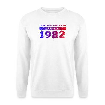 44. Geburtstag Limited Edition 07/1982 - Unisex Pullover - Weiß - Vorne