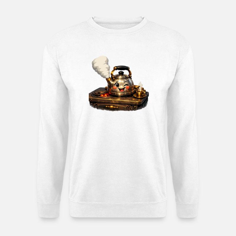 Kettle on stove - Unisex Sweatshirt - white