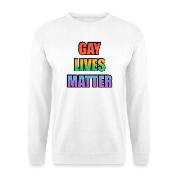 Gay Lives Matter Rainbow Tee - Unisex Sweatshirt - white - Front