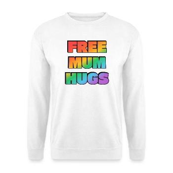 Kostenlose Mama-Umarmungen Regenbogentext LGBT-PRIDE - Unisex Pullover - Weiß - Vorne
