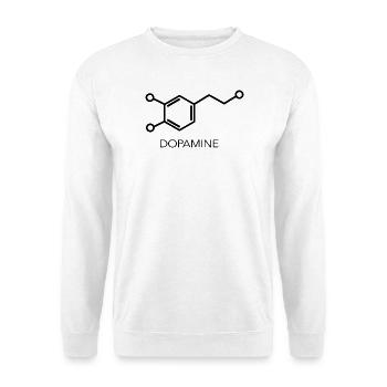 Dopamine Molecule Minimalist Science Design - Unisex Sweatshirt - white - Front
