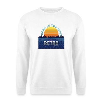 Retro-Sonnenuntergang der 1990er Jahre - Unisex Pullover - Weiß - Vorne