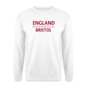 England Bristol Sports Logo mit Fußballbällen - Unisex Pullover - Weiß - Vorne