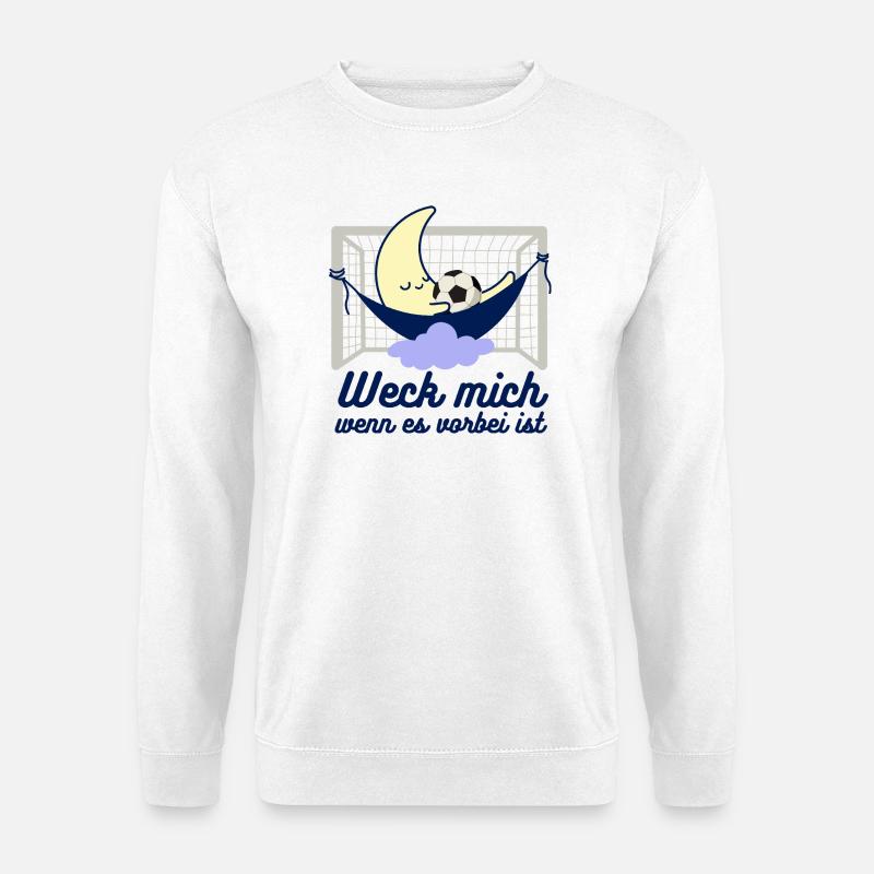 Fußballtraum "Weck mich wenn es vorbei ist" - Unisex Pullover - Weiß