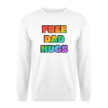 Rainbow Free Papa-Umarmungen - Unisex Pullover - Weiß - Vorne
