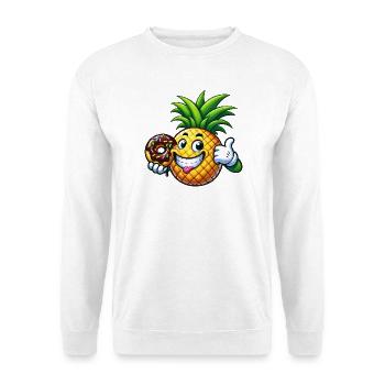 Dessin animé fruité aux fruits et fruits à l’ananas sucré - Sweat-shirt Unisexe - blanc - Devant