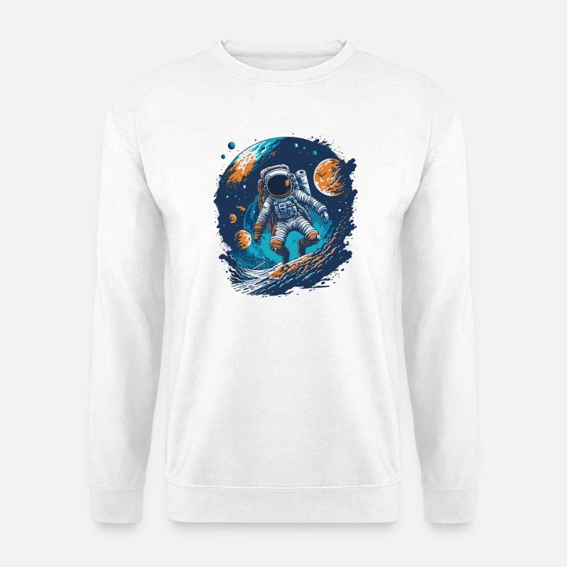 Astronaute dans l’espace - Sweat-shirt Unisexe - blanc