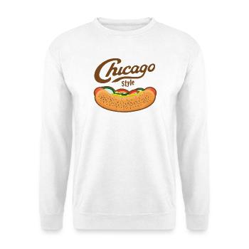 Chicago Style Hot Dog Tee - Unisex Sweatshirt - white - Front
