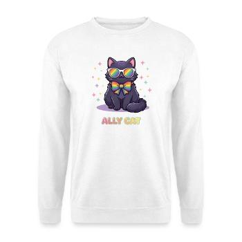 Pride Month LGBTQ - Ally Cat - Unisex Sweatshirt - white - Front