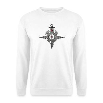 Symbole de la Croix du Fragment Sacré – Sigil Mystique - Sweat-shirt Unisexe - blanc - Devant