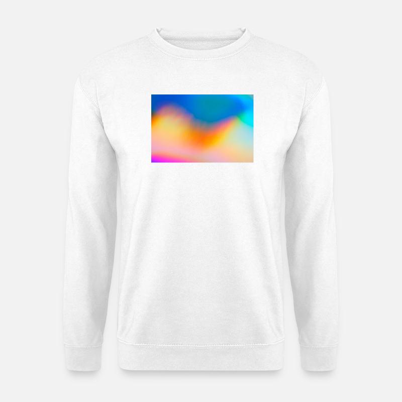Farbwellen Gradientkulisse - Unisex Pullover - Weiß