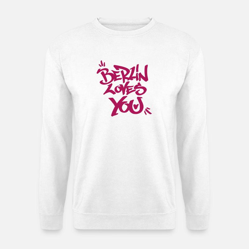 Berlin loves you graffiti style - Unisex Sweatshirt - white