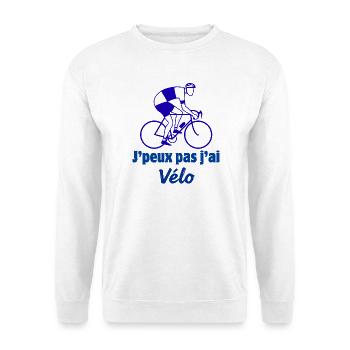 cyclisme - Sweat-shirt Unisexe - blanc - Devant
