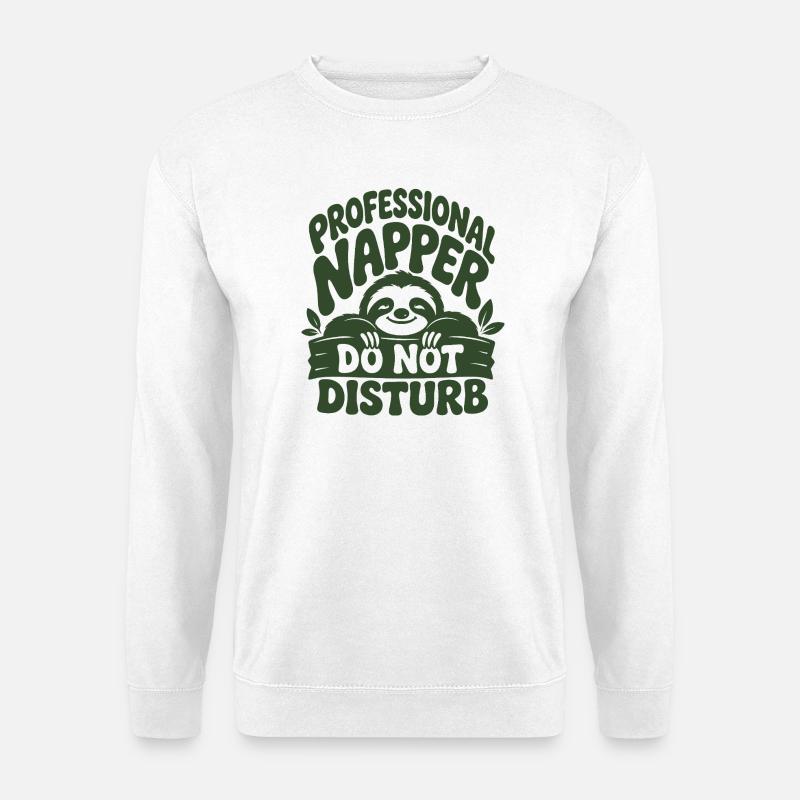 Not Fast Just Energy Sloth - Unisex Pullover - Weiß