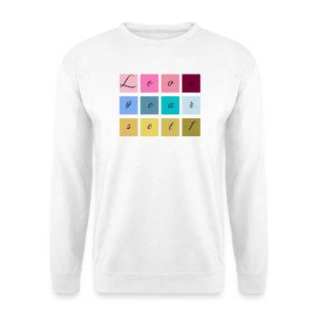 Love Yourself Schriftzug Pastell - Unisex Pullover - Weiß - Vorne