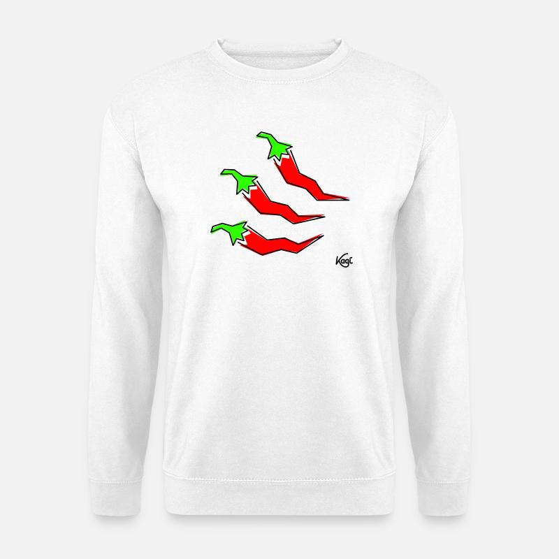 trois pepperonis - Sweat-shirt Unisexe - blanc